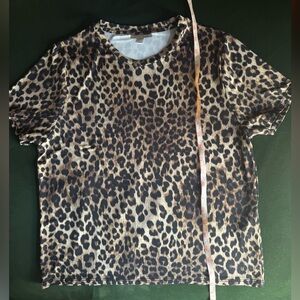Topshop Leopard Print Short Sleeve Top
